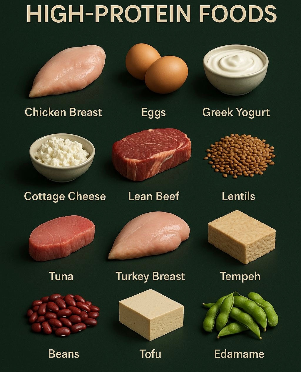 High Protein Foods (Categorized)